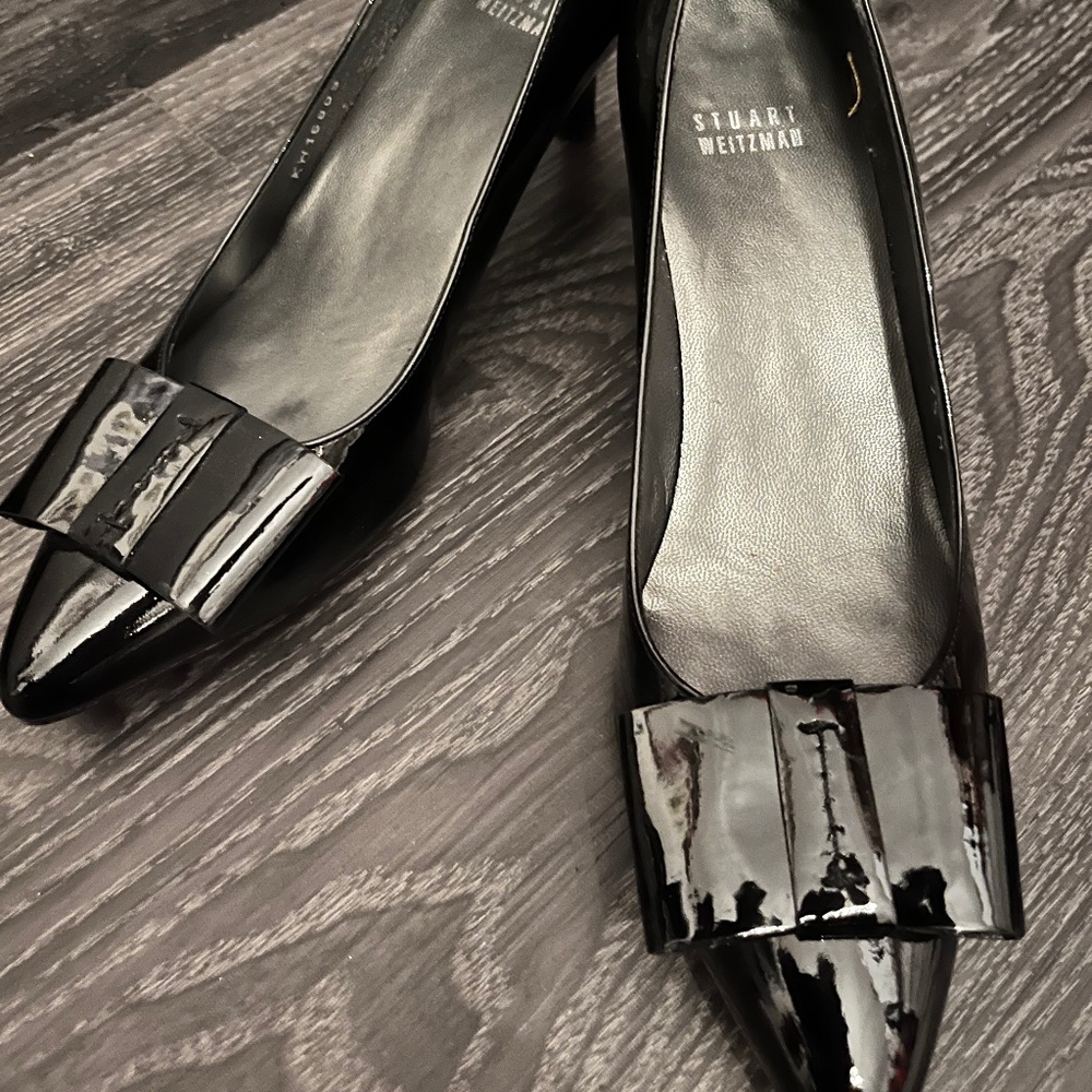 Stuart Weitzman Black Bow Pumps
